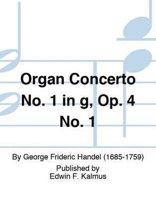 Book cover for Organ Concerto No. 1 in g, Op. 4 No. 1