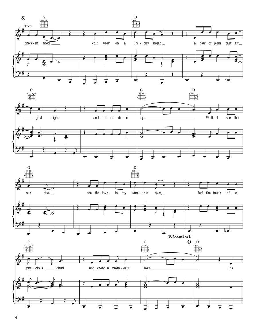 Chicken Fried Acoustic Guitar scores gallery preview page 4