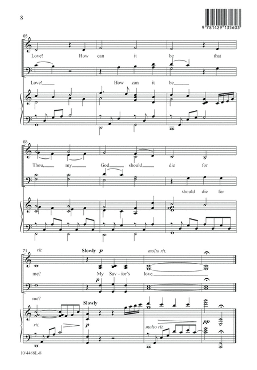 My Savior's Love 4-Part scores gallery preview page 8