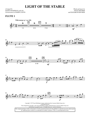 Book cover for Light Of The Stable (from All Is Well) (arr. David Angerman) - Flute 1
