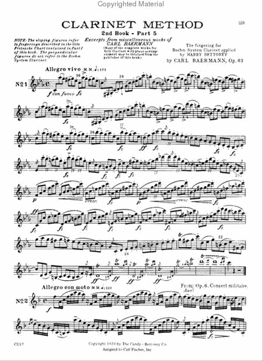 Method For Clarinet B-Flat Clarinet scores gallery preview page 2