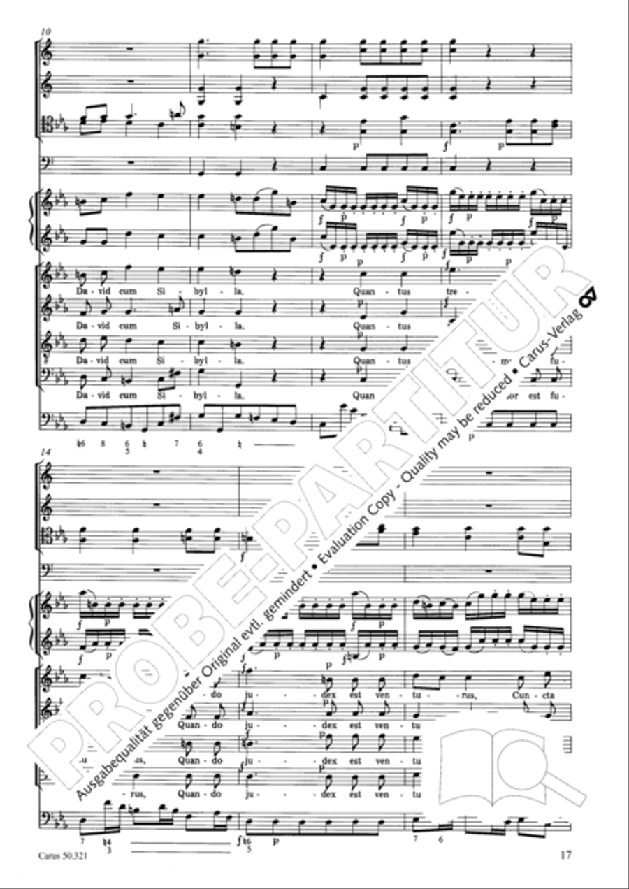 Requiem in C minor 4-Part scores gallery preview page 23