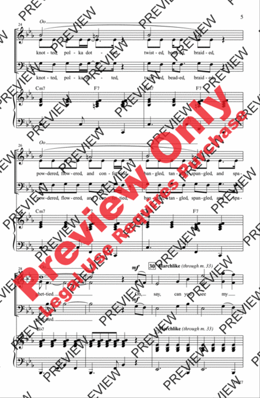 Hair: A Choral Medley 3-Part scores gallery preview page 5