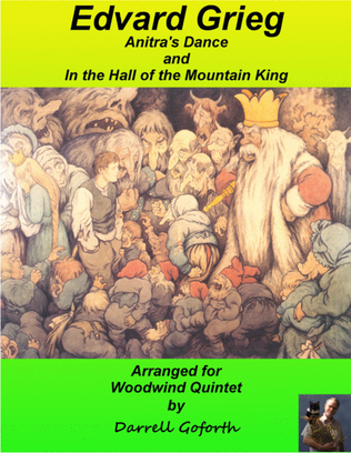 Book cover for Anitra's Dance and In the Hall of the Mountain King from Peer Gynt for Woodwind Quintet