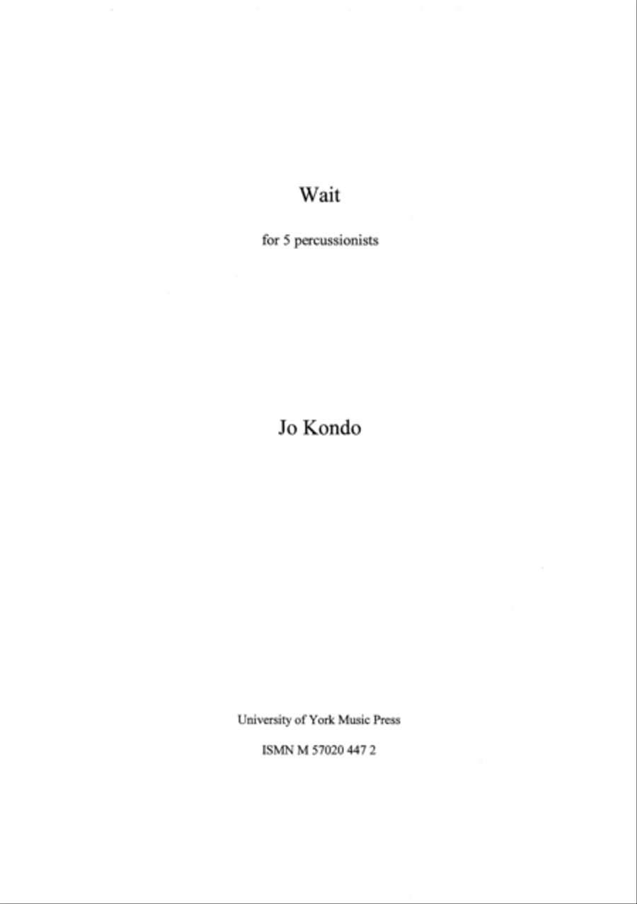 Wait Percussion scores gallery preview page 1