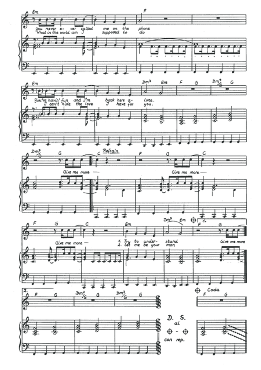 Give Me More Piano, Vocal scores gallery preview page 4