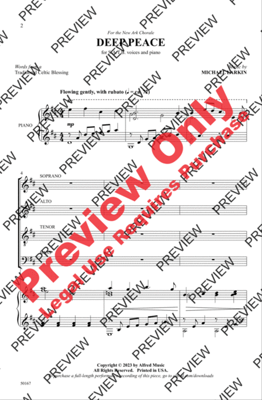 Deep Peace Deep Peace 4-Part scores gallery preview page 2