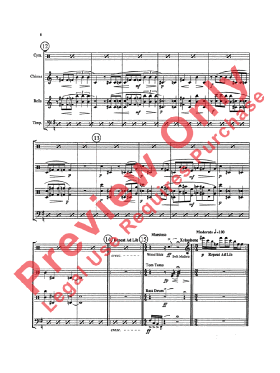 Triptych Percussion Ensemble scores gallery preview page 9