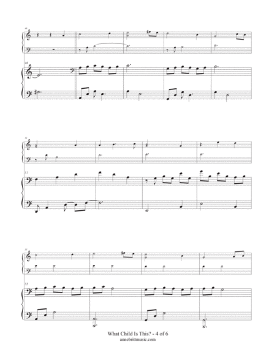 What Child Is This? (late elementary student/teacher piano duet) Piano Method scores gallery preview page 4