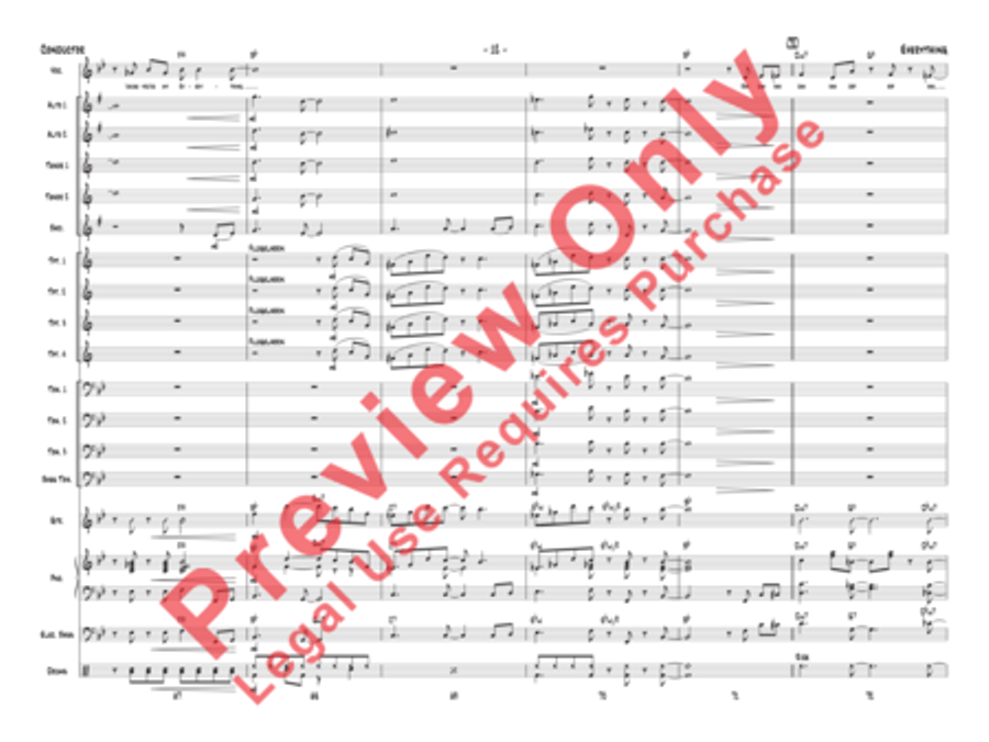 Everything (score only) Jazz Ensemble scores gallery preview page 15