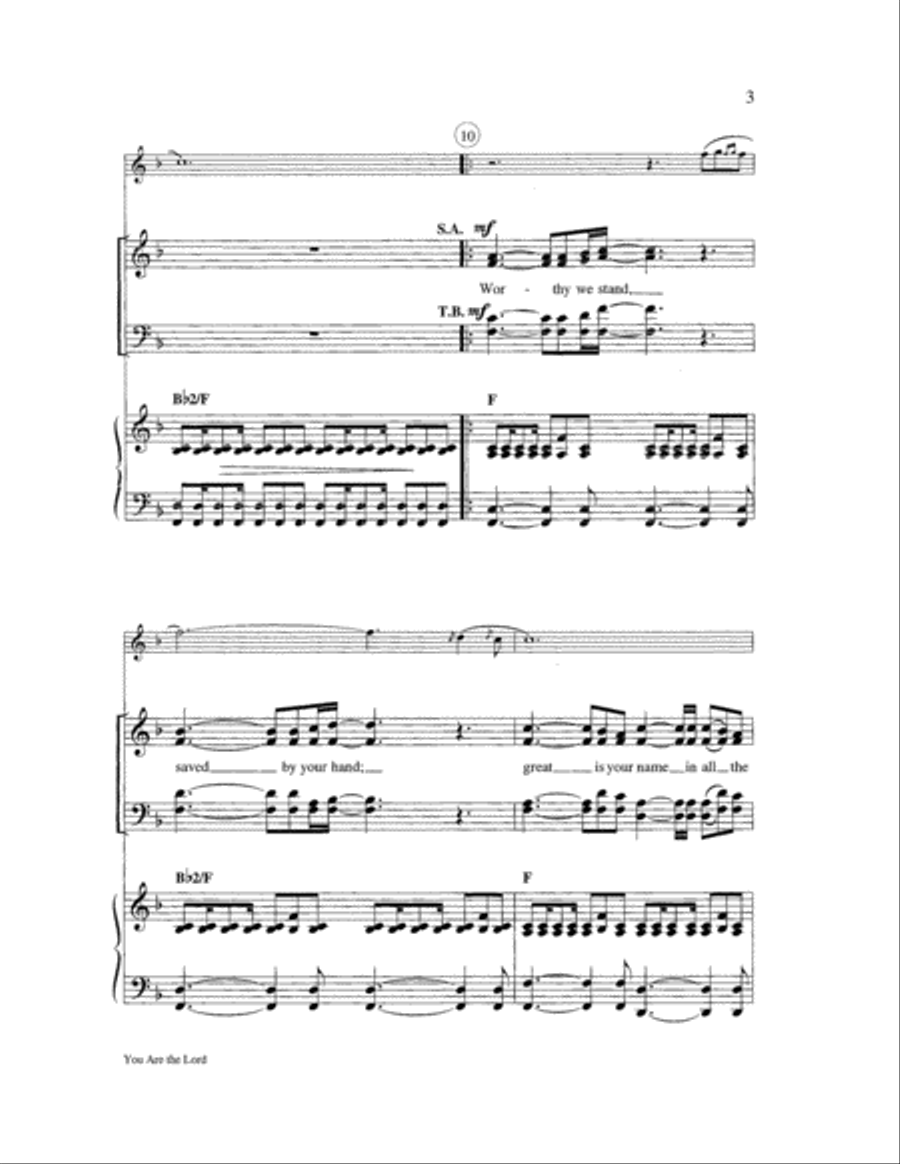 You Are the Lord You Are the Lord Choir scores gallery preview page 3