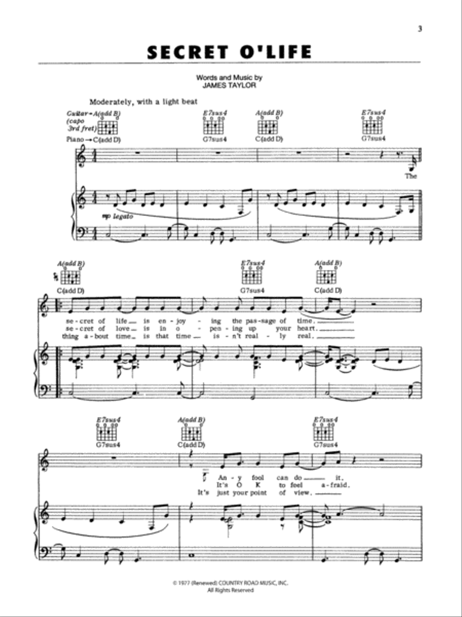 James Taylor -- Greatest Hits, Volume 2 Piano, Vocal, Guitar scores gallery preview page 6