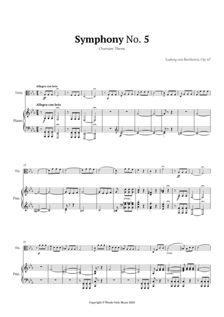 Symphony No. 5 by Beethoven for Viola and Piano image number null