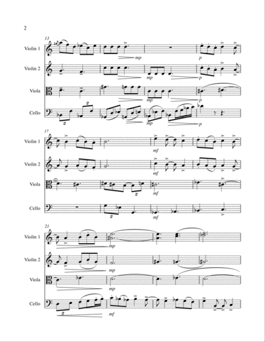 VIENNA STRING QUARTET String Quartet scores gallery preview page 2