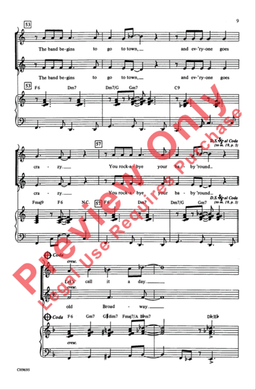 Lullaby of Broadway 2-Part scores gallery preview page 8