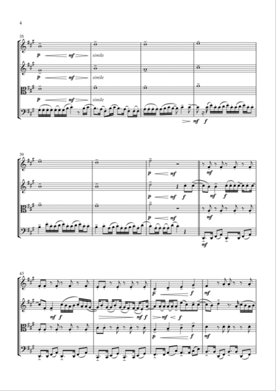 Un X100to String Quartet scores gallery preview page 4