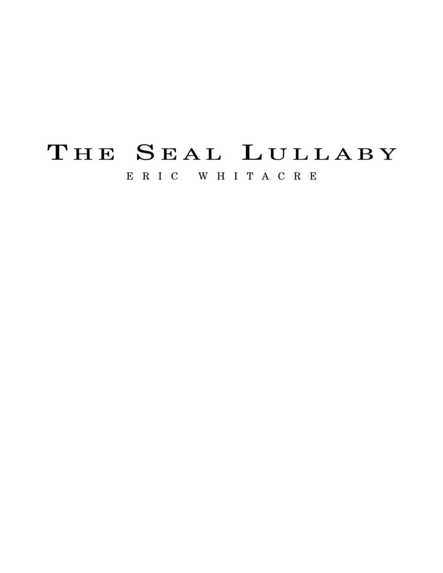 The Seal Lullaby - Conductor Score (Full Score) Concert Band scores gallery preview page 1