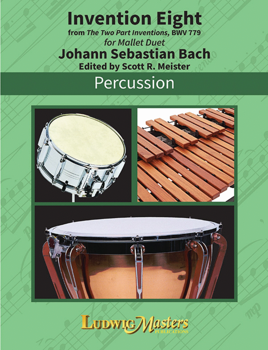 Invention Eight (from the Two Part Inventions), BWV 779 Percussion scores gallery preview page 1