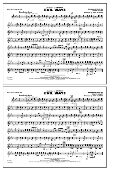 Evil Ways (arr. Paul Murtha) - Bells/Xylophone