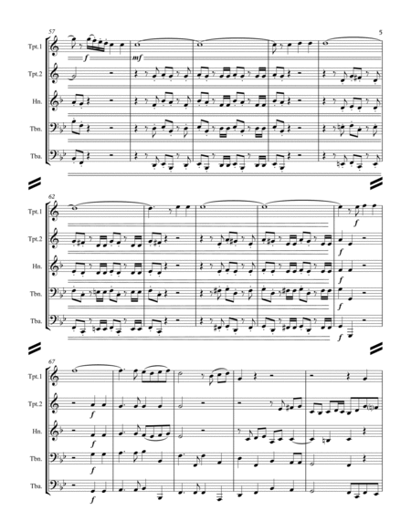 Handel - Hallelujah Chorus from Messiah (for Brass Quintet) image number null