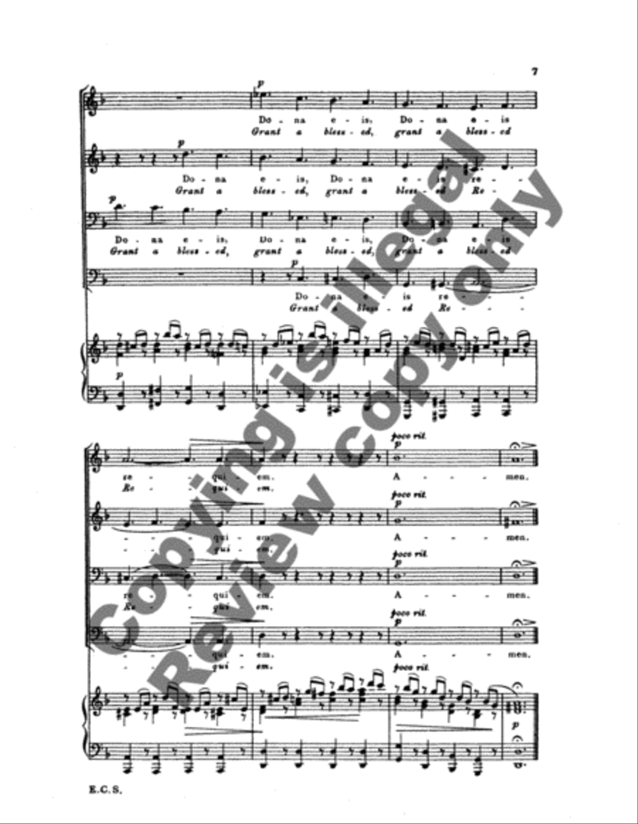 Requiem: Lacrymosa (Day of Sadness) TTBB scores gallery preview page 5