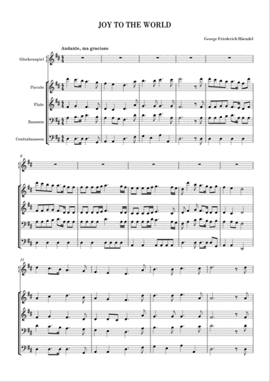 Häendel, George Friederic Woodwind Quartet scores gallery preview page 1