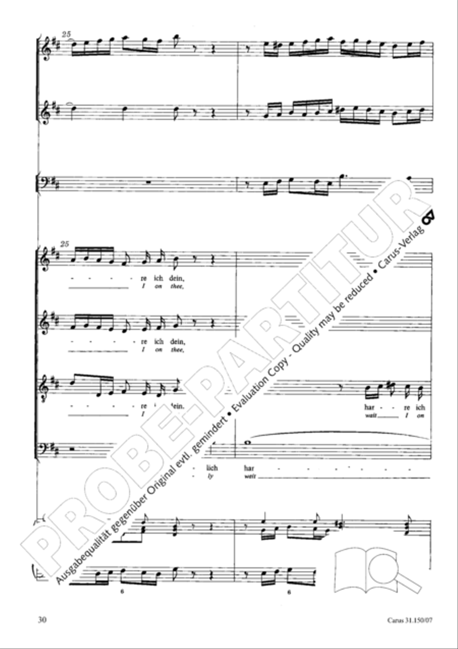 O my Lord, I long for thee (Nach dir, Herr, verlanget mich) 4-Part scores gallery preview page 31