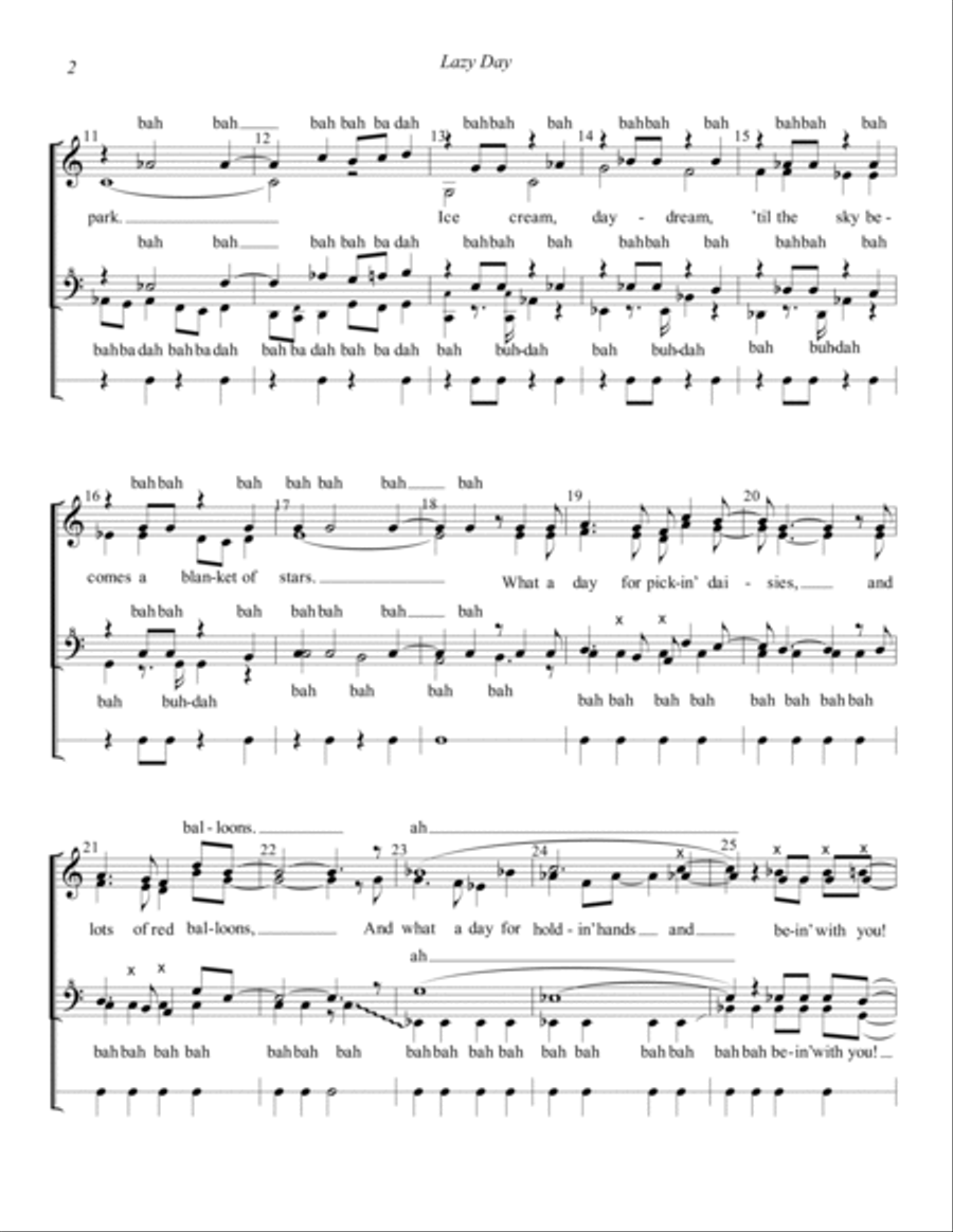 Lazy Day (arr. David Wright) SSAA scores gallery preview page 2