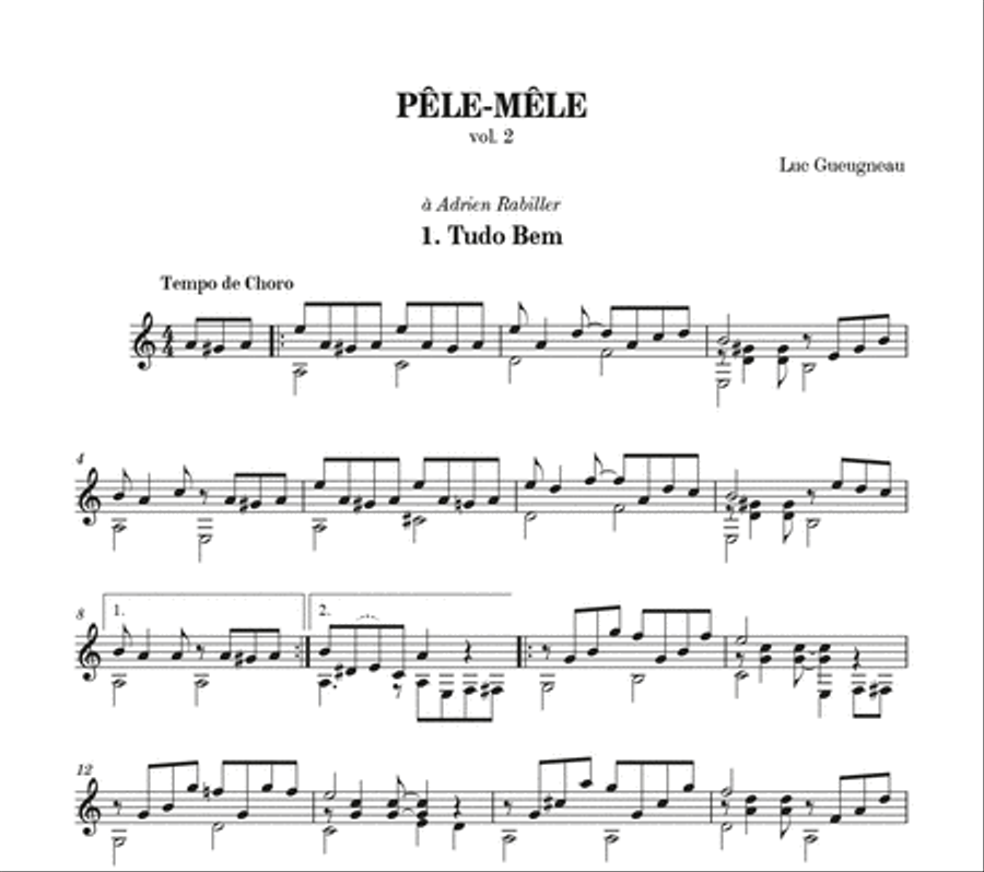 Pêle-Mêle, vol. 2 Classical Guitar scores gallery preview page 2