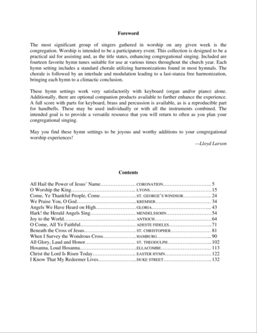 Enhancements for Congregational Singing - Brass and Perc. Score and Parts - Digi Piano scores gallery preview page 3