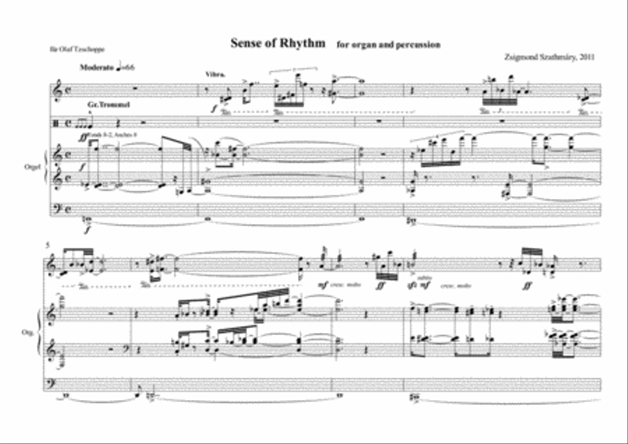 Sense of Rhythm for organ and percussion (2011) Organ scores gallery preview page 2