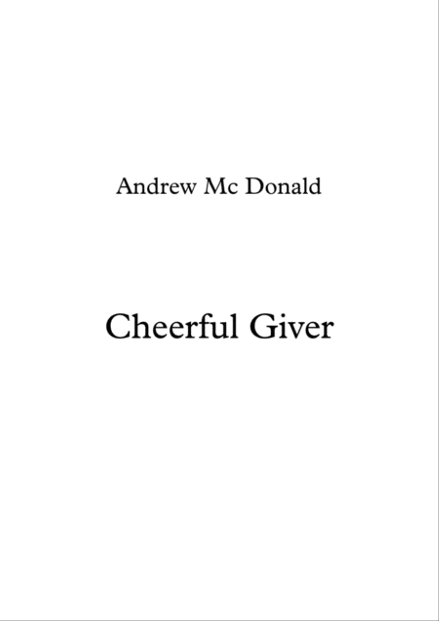 Cheerful Giver Cheerful Giver Voice scores gallery preview page 1