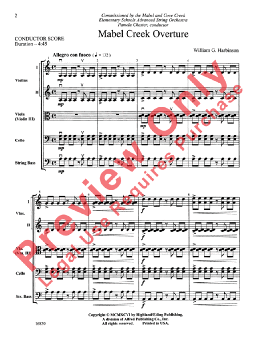 Mabel Creek Overture Mabel Creek Overture String Orchestra scores gallery preview page 3