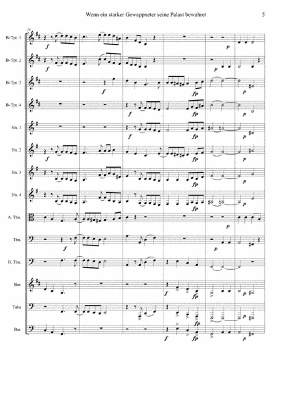 Brahms Fest- und Gedenk #2 Brass Ensemble scores gallery preview page 5