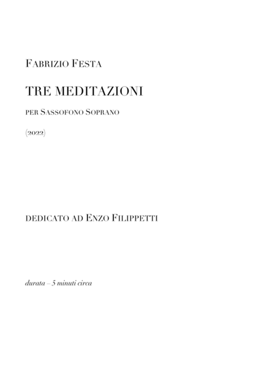 Fabrizio Festa: TRE MEDITAZIONI (ES-22-073)