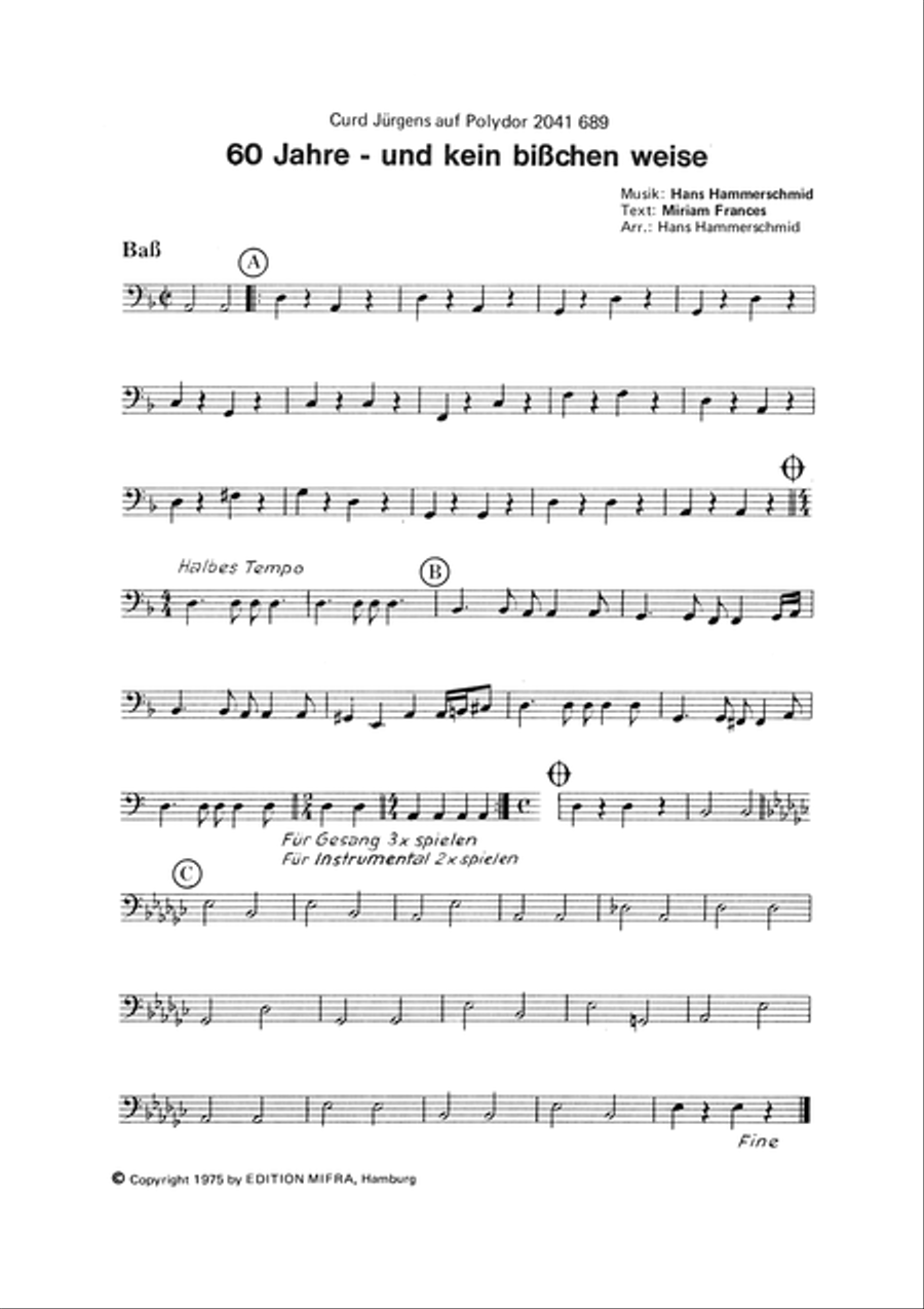 60 Jahre - und Kein Bisschen Weise Orchestra scores gallery preview page 3