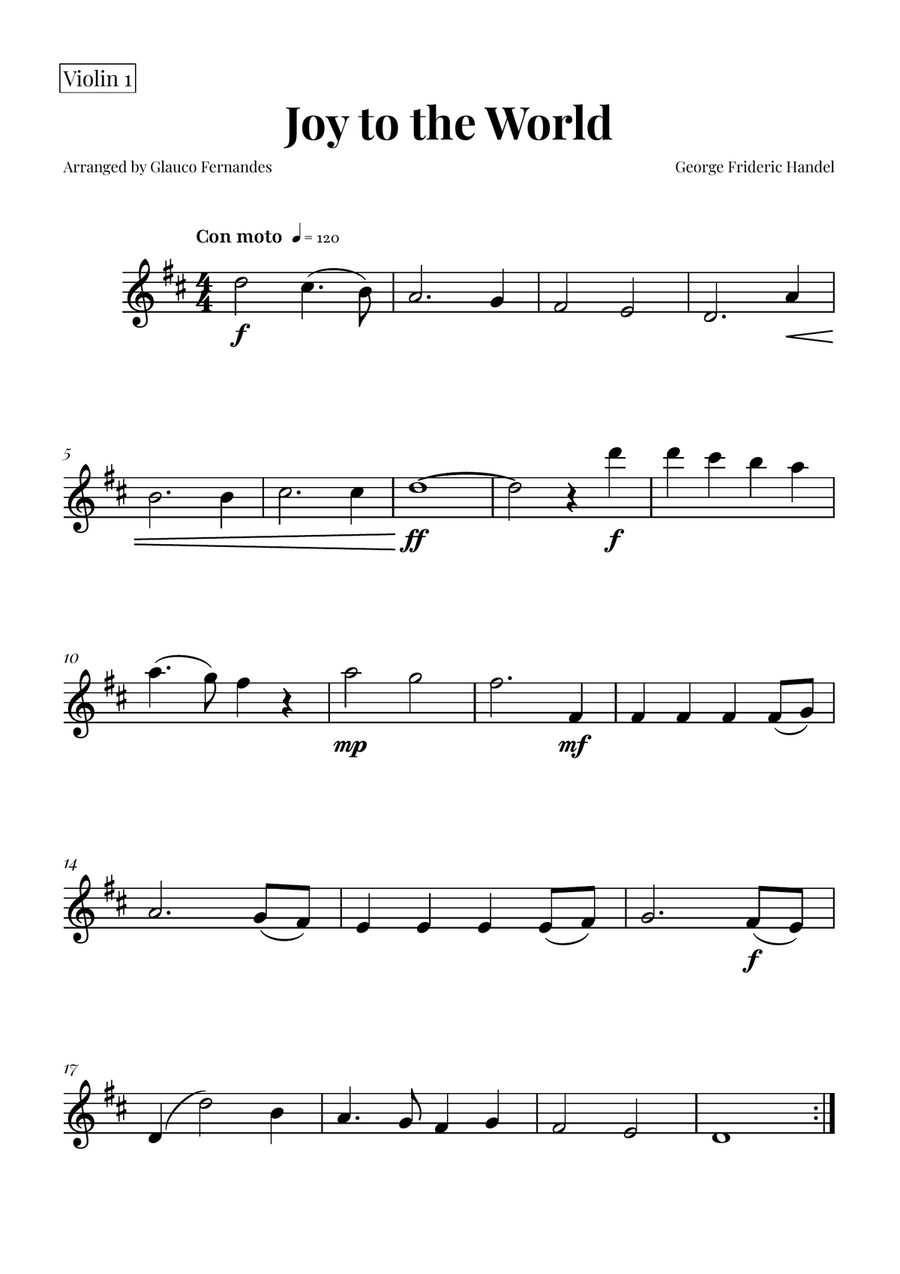 Joy to the World | STUNNING Arrangement String Orchestra scores gallery preview page 3