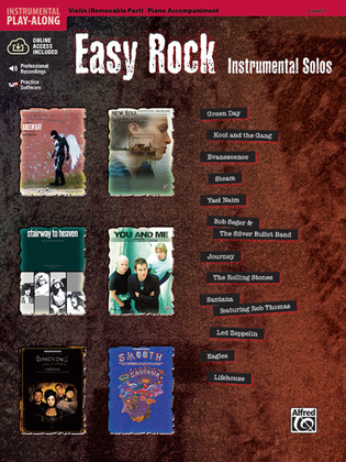 Book cover for Easy Rock Instrumental Solos for Strings, Level 1