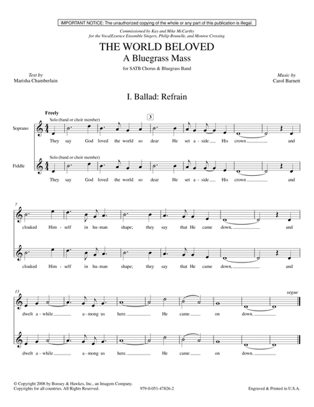 The World Beloved: A Bluegrass Mass - Full Score