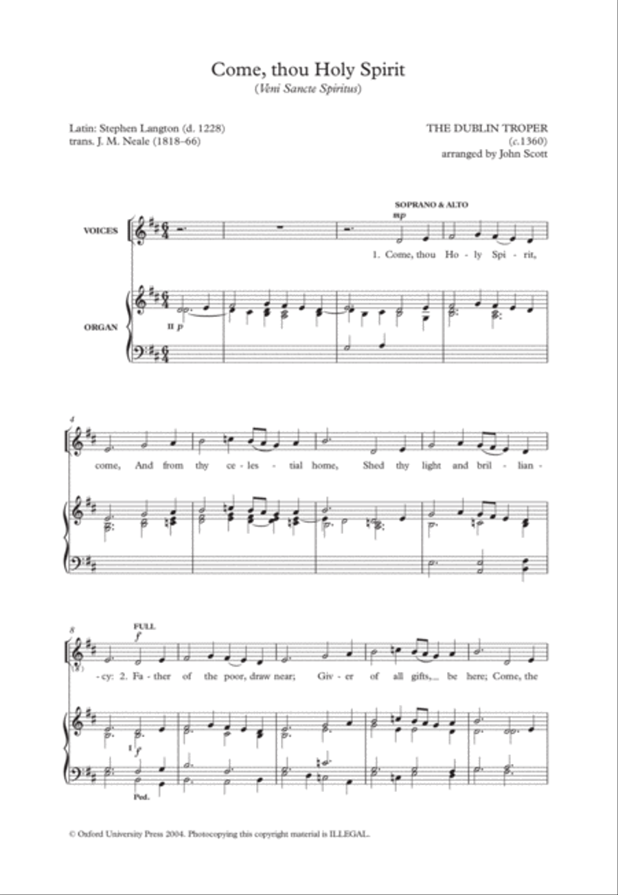 Come, thou Holy Spirit