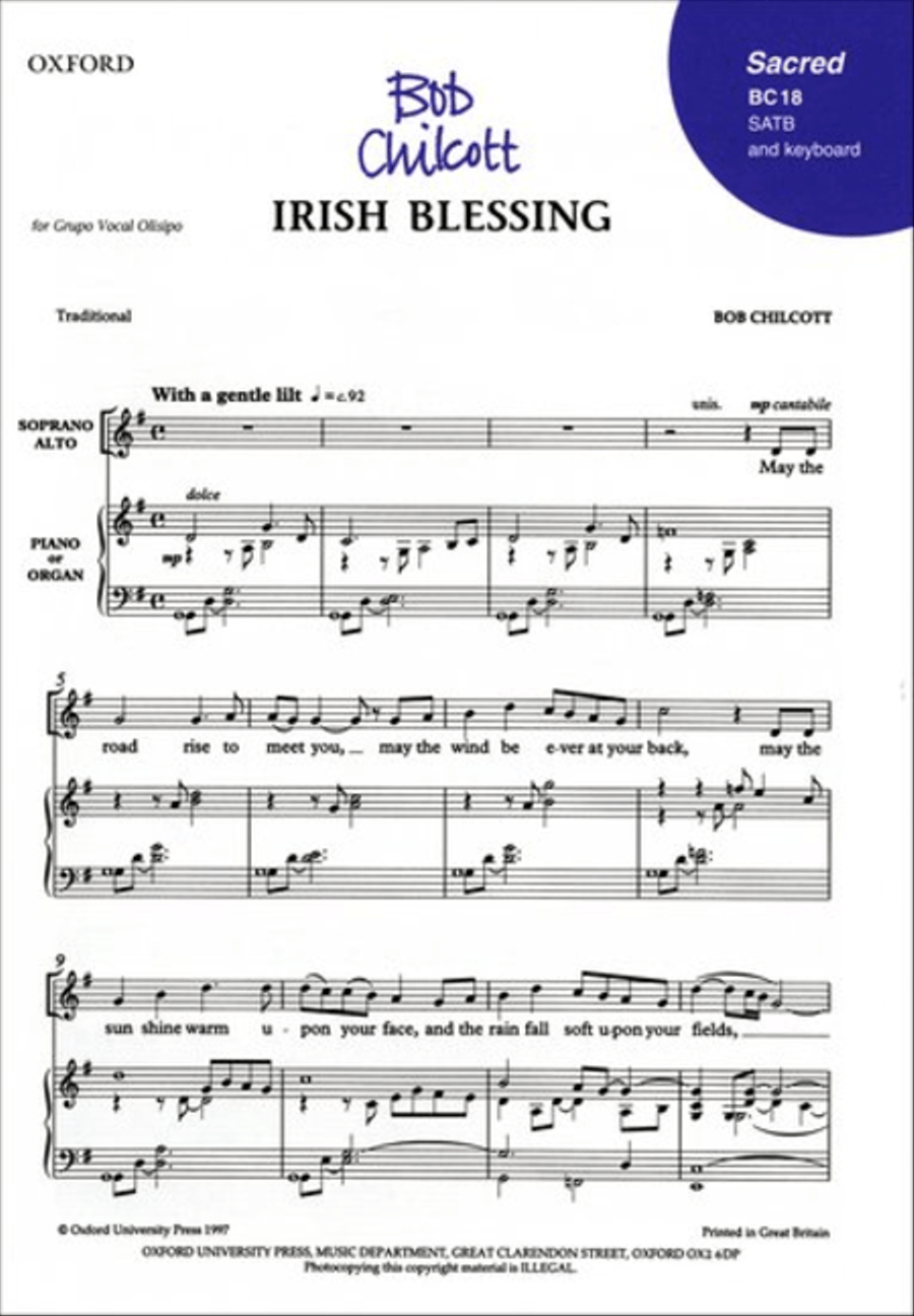 Irish Blessing 4-Part scores gallery preview page 1