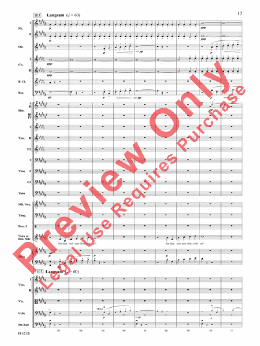 Ging heut Morgen übers Feld Full Orchestra scores gallery preview page 18