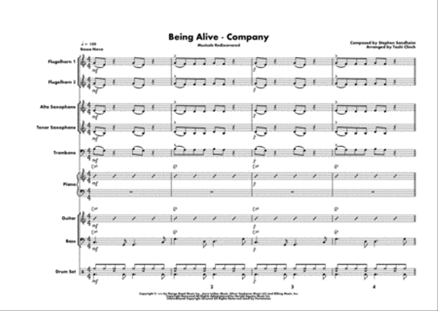 Being Alive Small Ensemble scores gallery preview page 1