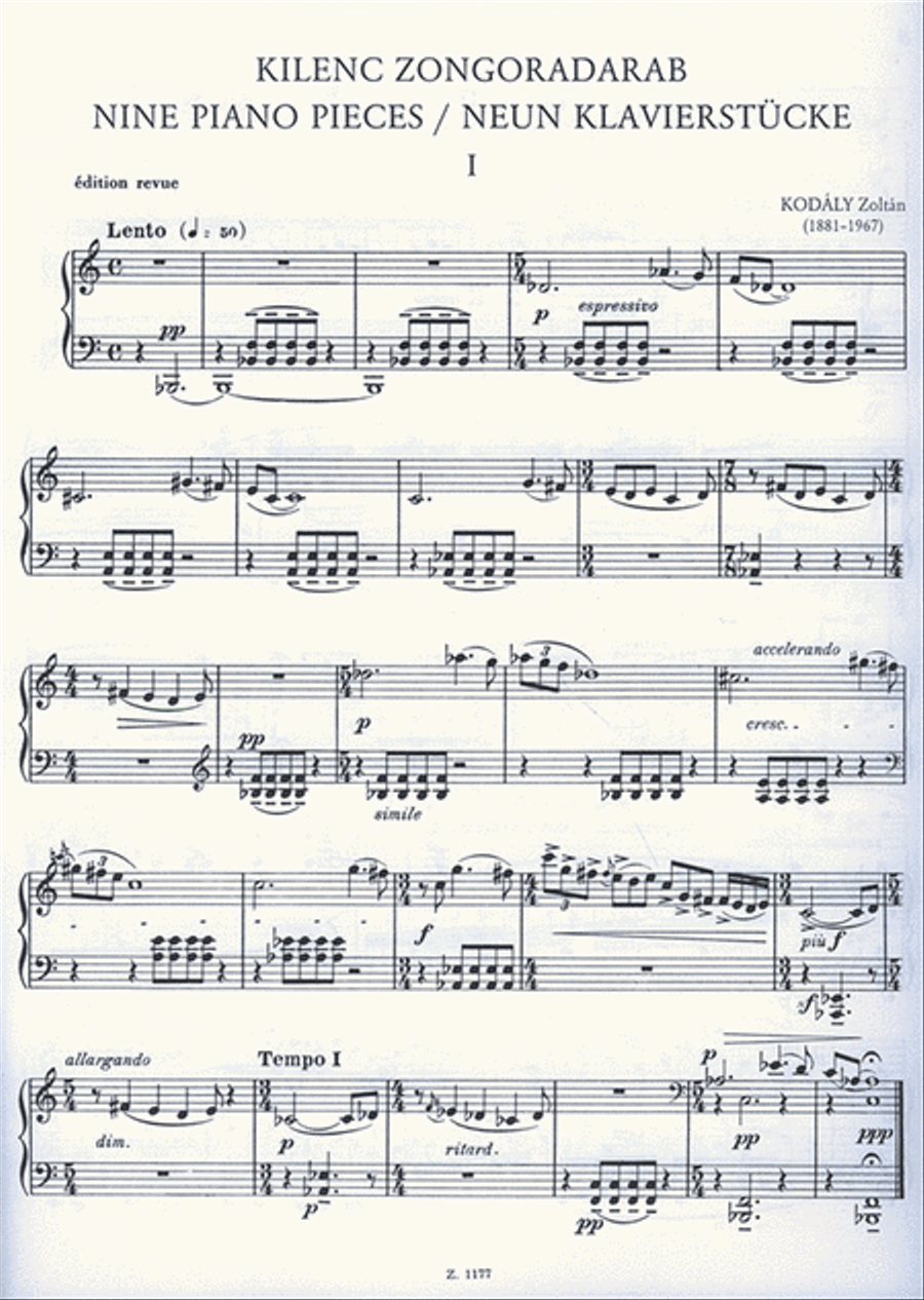 Neun Klavierstücke op. 3 Piano Solo scores gallery preview page 2