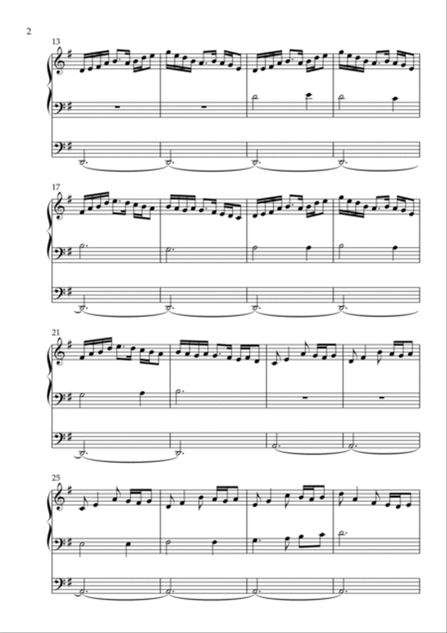 Meditation on In dulci jubilo, Op. 152 (Organ Solo) by Vidas Pinkevicius (2022) Organ Solo scores gallery preview page 2