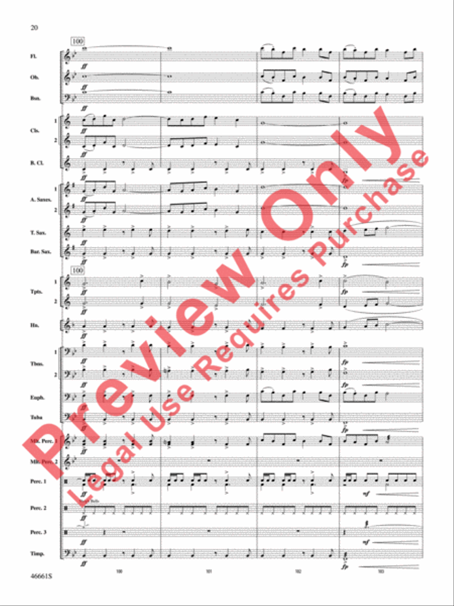 Nine Mile Saga Nine Mile Saga Concert Band scores gallery preview page 21