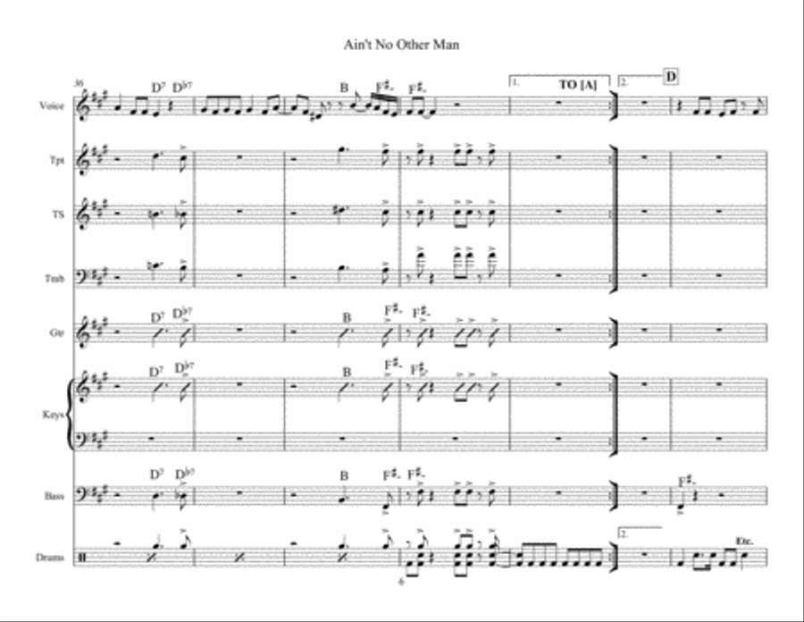 Ain't No Other Man Small Ensemble scores gallery preview page 6
