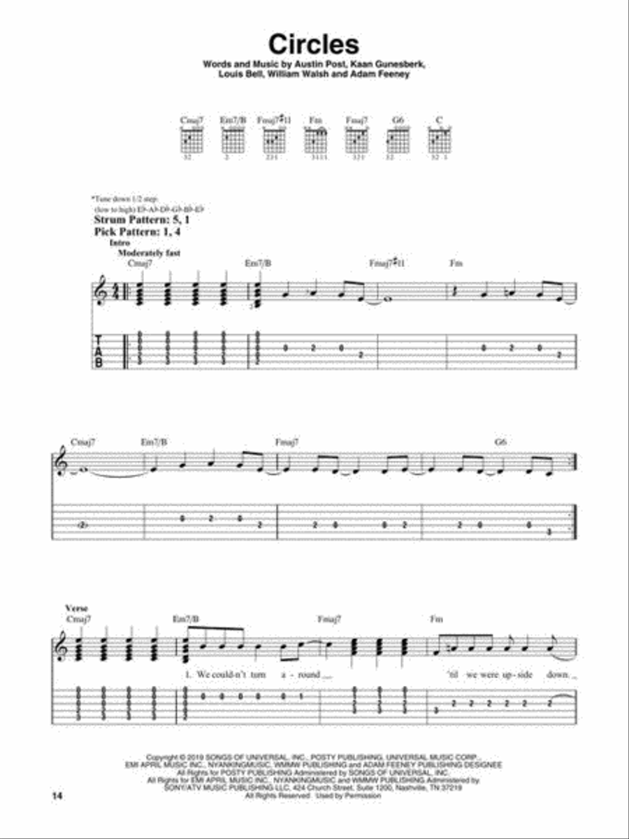 Chart Hits of 2019-2020 for Easy Guitar Electric Guitar scores gallery preview page 5