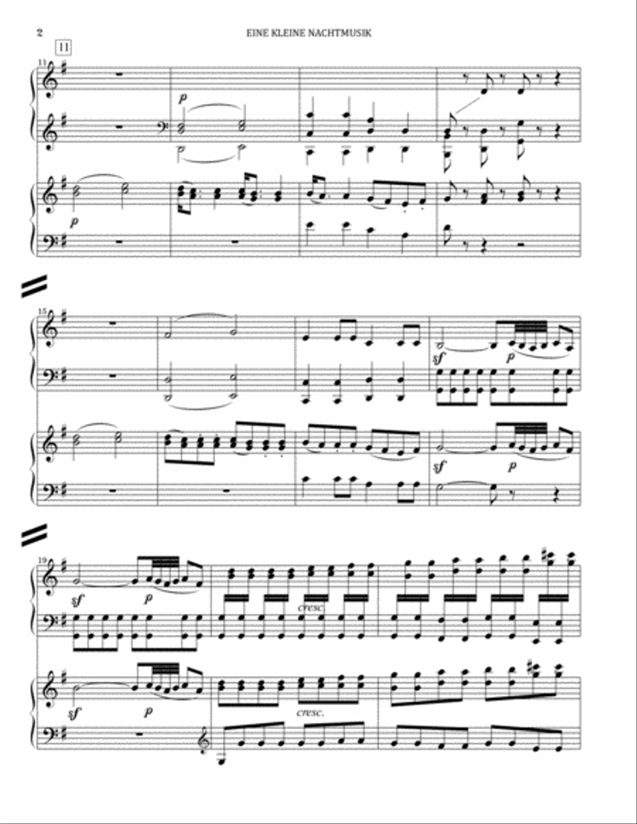 Eine Kleine Nachtmusik - 1st Movement Allegro Score and Parts scores gallery preview page 4