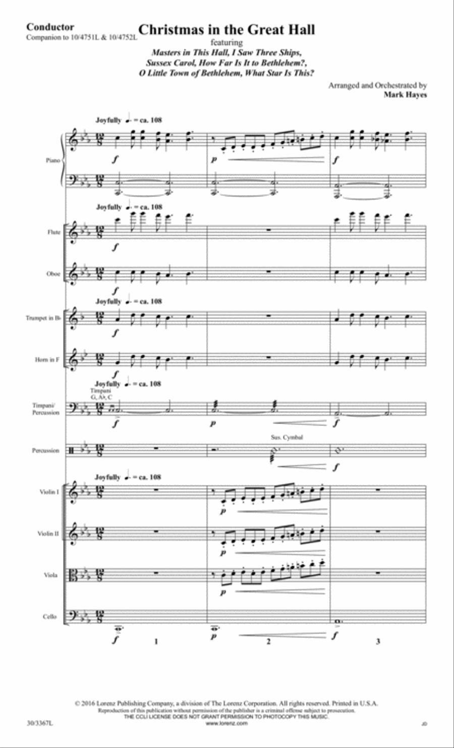 Christmas in the Great Hall - Instrumental Ensemble Score and Parts Choir scores gallery preview page 4